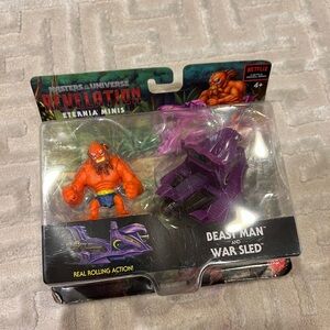 Beast Man And War Sled Rolling Vehicle Toy - New In Box
